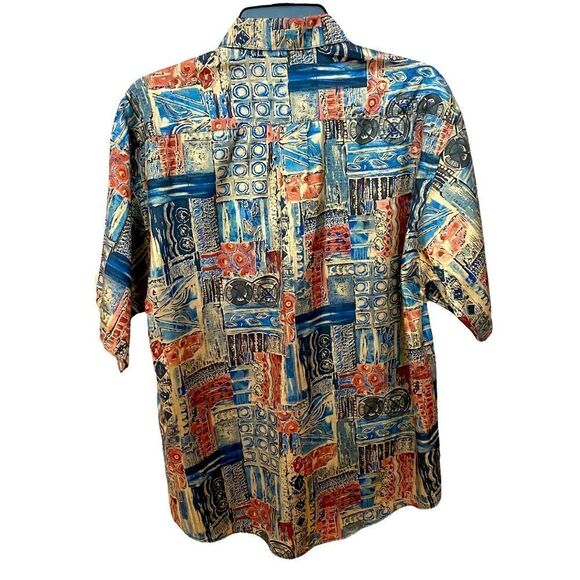 Thai Silk Top Unisex Sz L Vintage - Picture 2 of 4